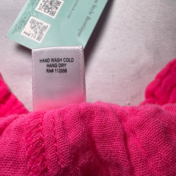 ZENANA Hot Pink Gauze Smocked Waist Drawstring Shorts Women's‎ Medium - Picture 7 of 9